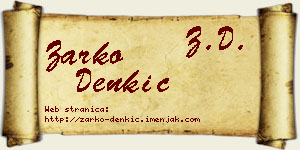 Žarko Denkić vizit kartica